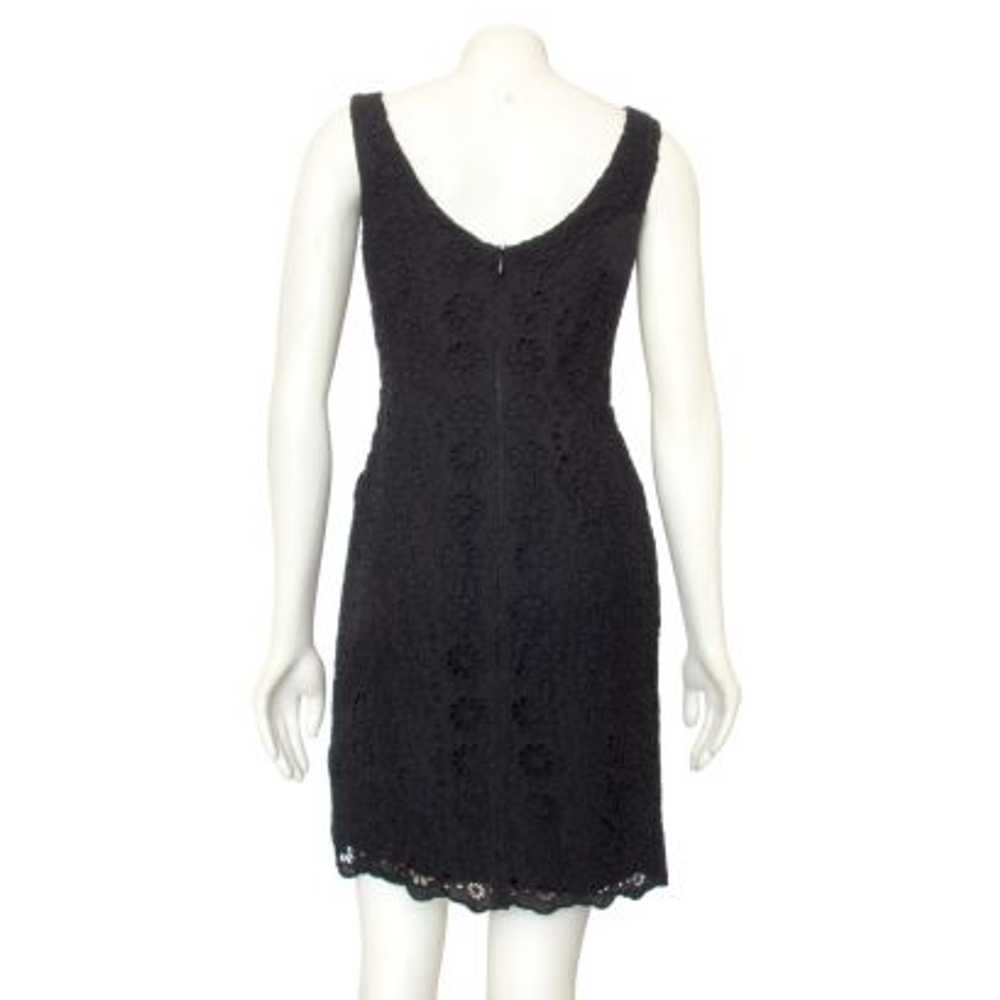 Milly Black Cotton Eyelet Sheath Dress with Pocke… - image 5