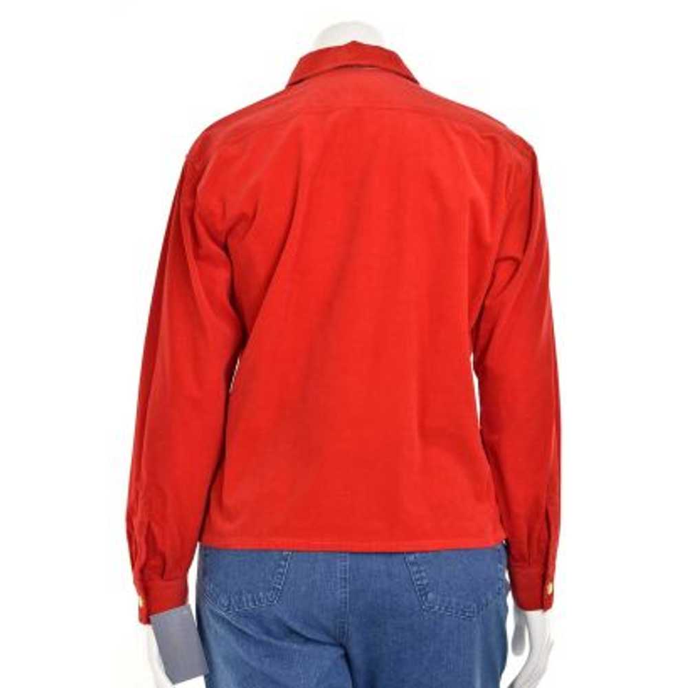 Escada Sport Red Button Up Corduroy Shirt - image 4