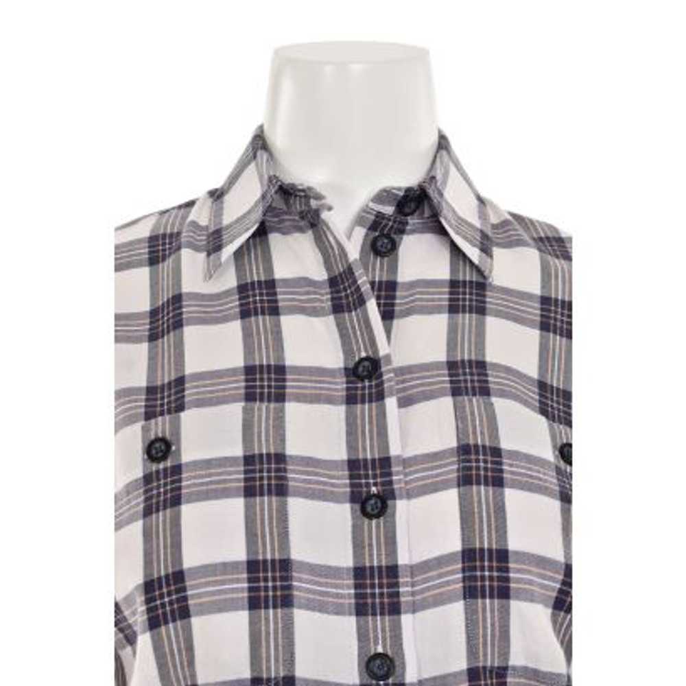 Escada Sport Cream & Navy Plaid Flannel Shirt - image 2
