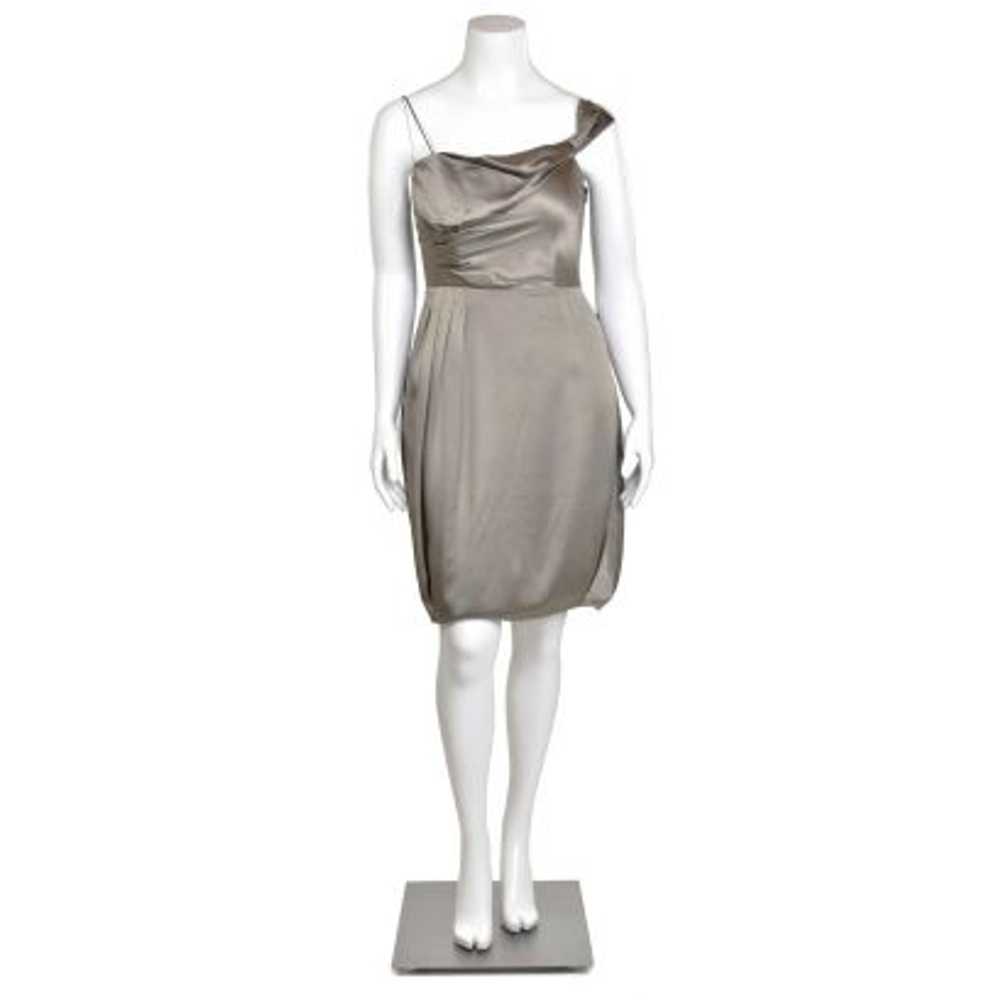 Armani Collezione Pewter Silk Charmeuse Dress - image 1