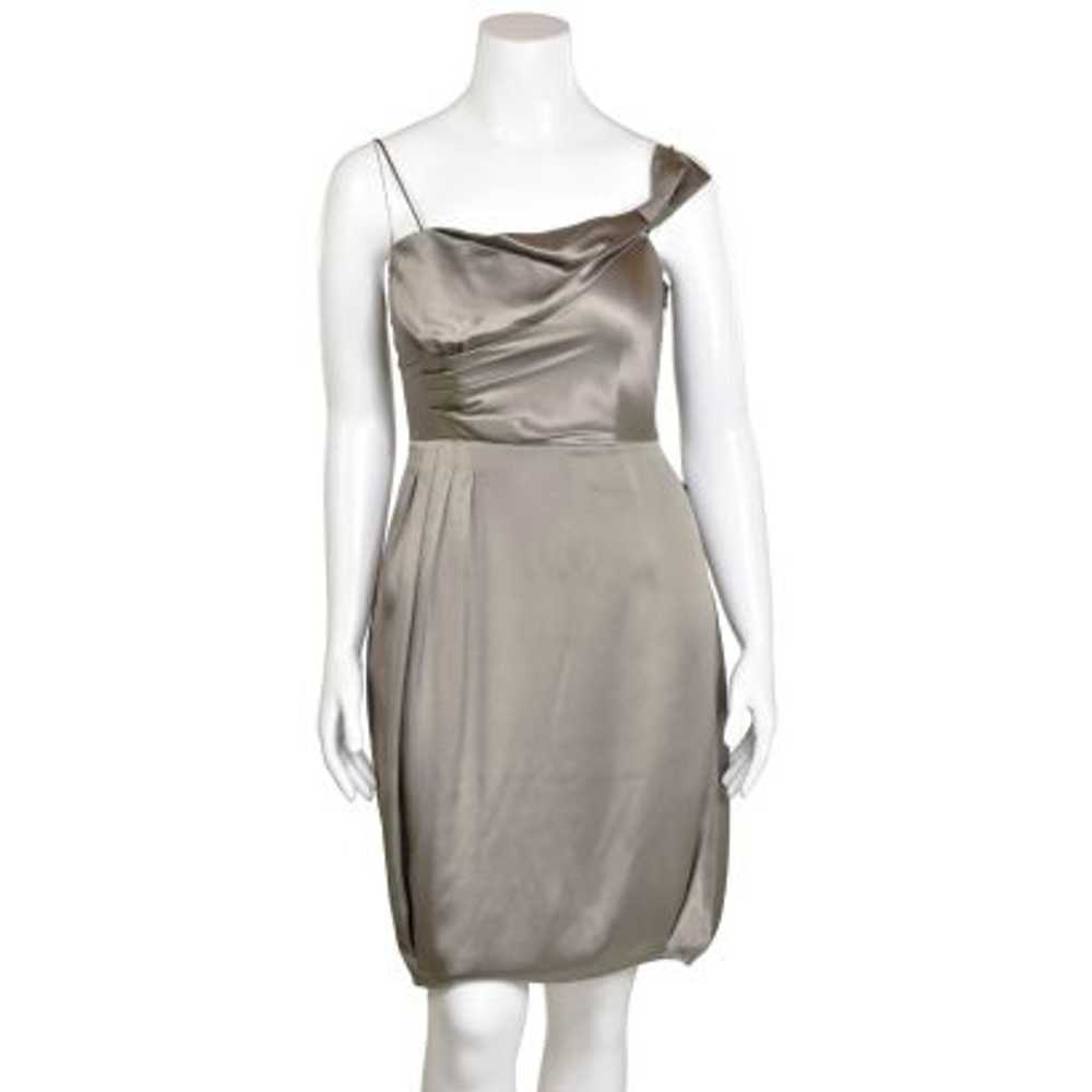 Armani Collezione Pewter Silk Charmeuse Dress - image 2