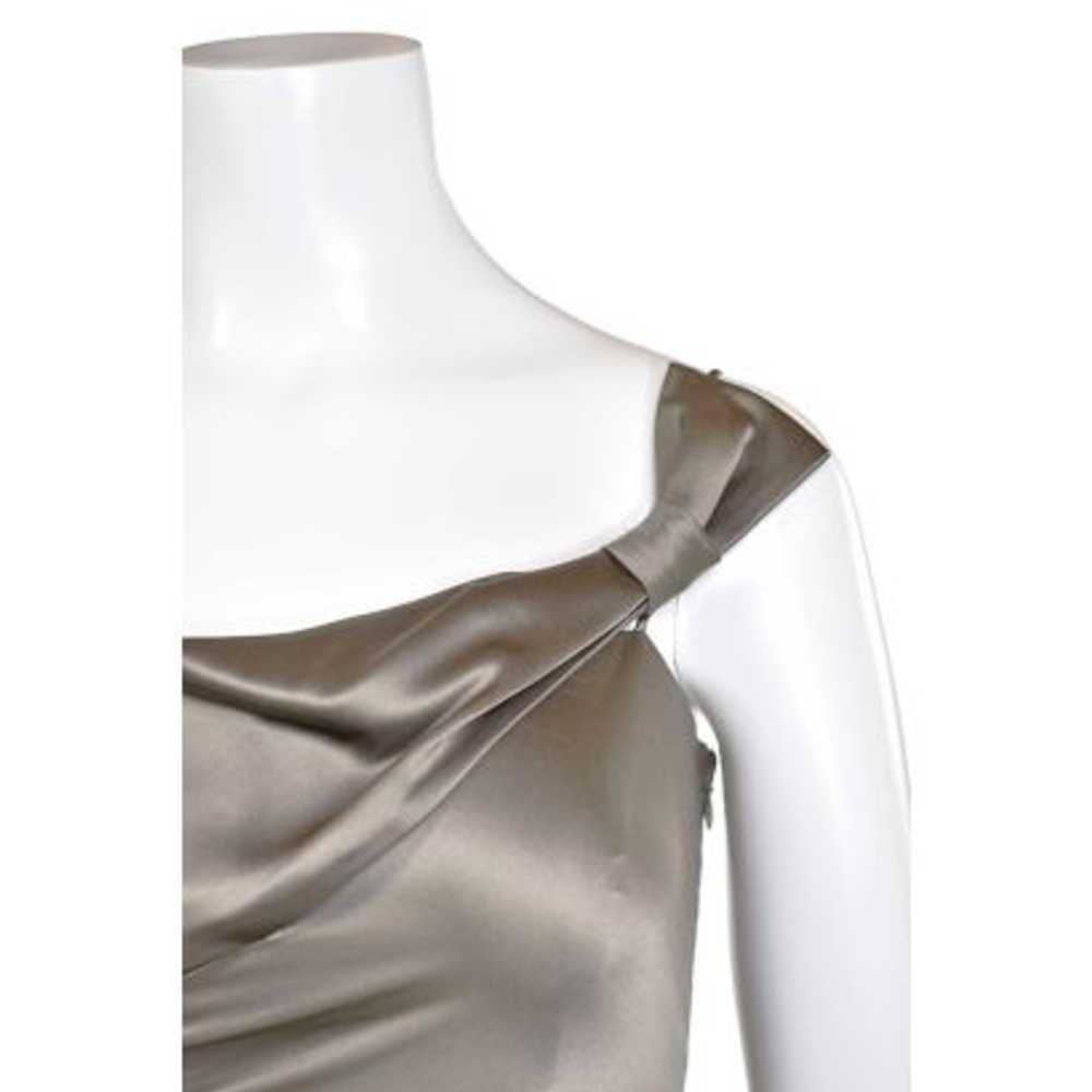 Armani Collezione Pewter Silk Charmeuse Dress - image 3