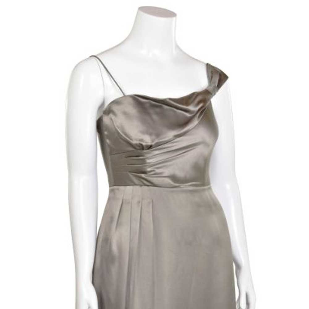 Armani Collezione Pewter Silk Charmeuse Dress - image 5