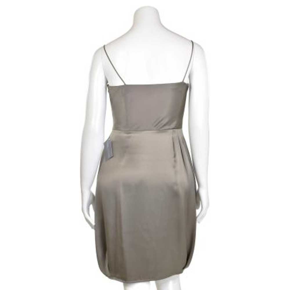 Armani Collezione Pewter Silk Charmeuse Dress - image 7