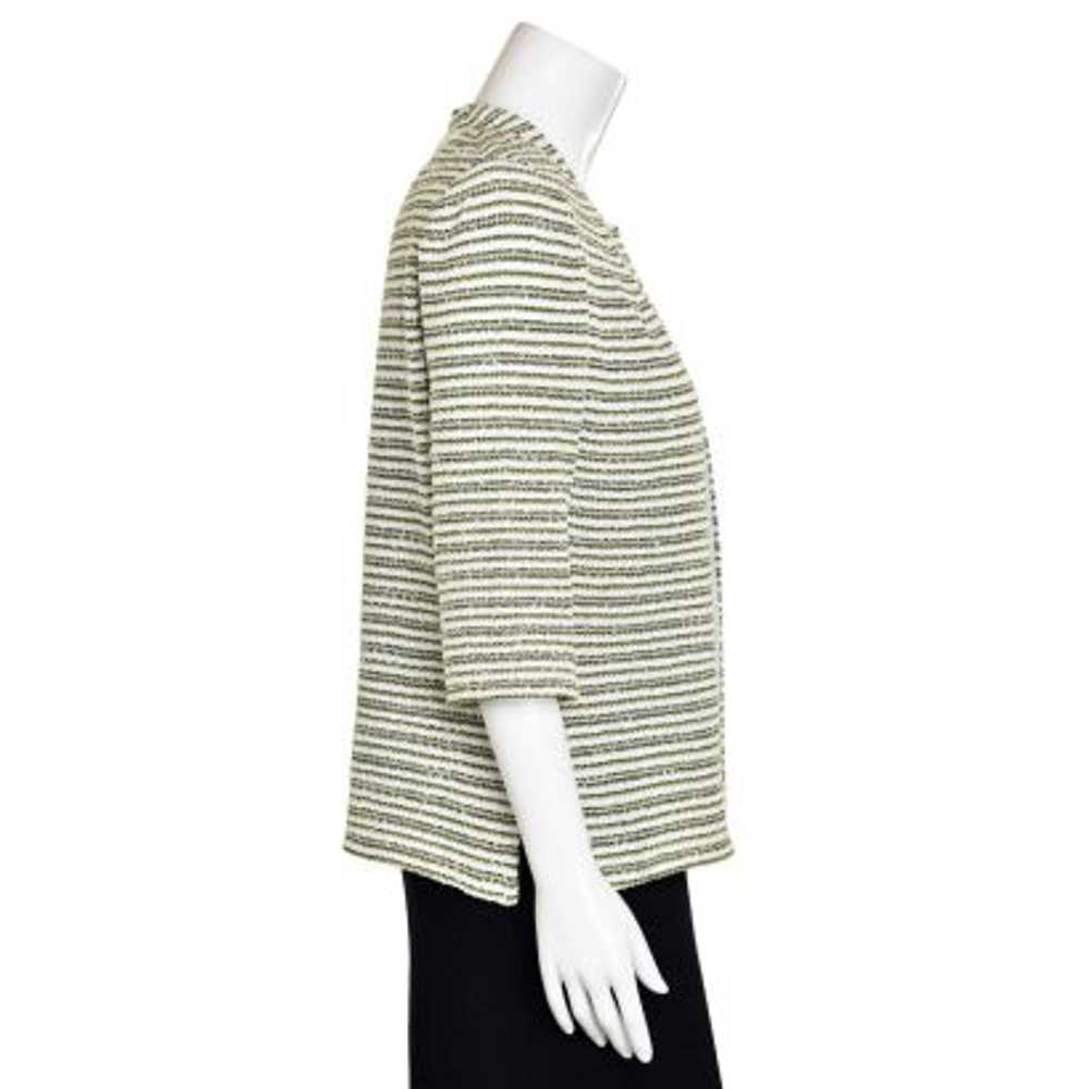 Exclusively Misook Chartreuse Striped Boulce Knit… - image 5