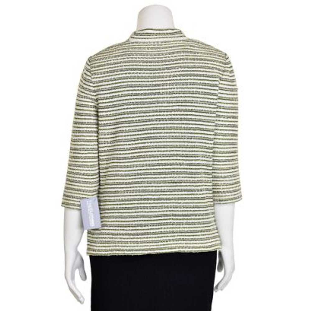 Exclusively Misook Chartreuse Striped Boulce Knit… - image 6