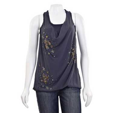 New ROBBI & NIKKI Shirt Sequin store Pleated Top Sleeveless drape blouse