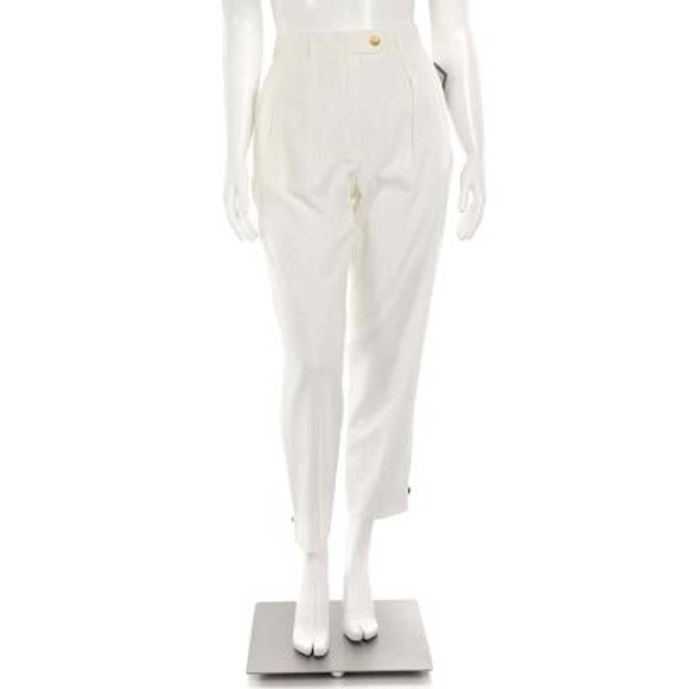 Escada Margaretha Ley White Wool Pants w/ Starfis… - image 1