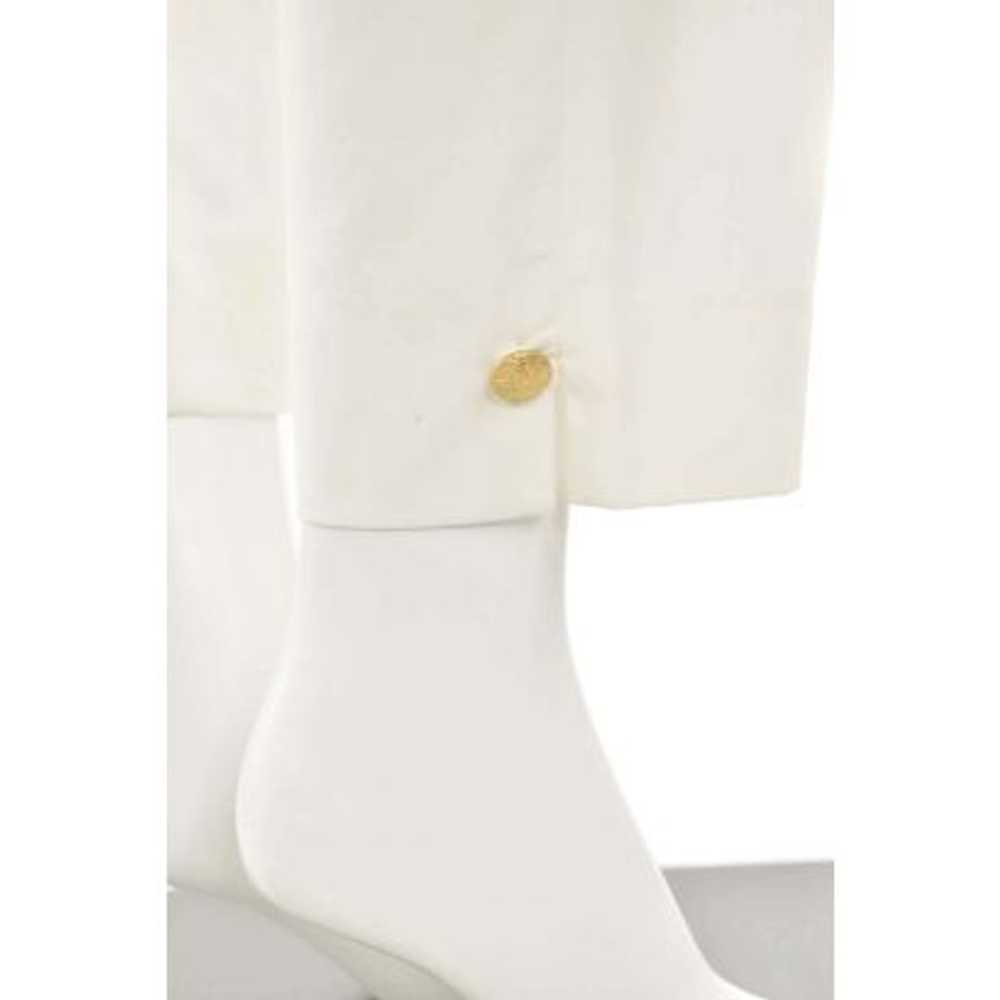 Escada Margaretha Ley White Wool Pants w/ Starfis… - image 4