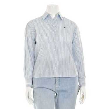 Escada Sport Light Blue Stripe Button Up Shirt