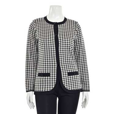 Exclusively Misook Black White Houndstooth Jacket