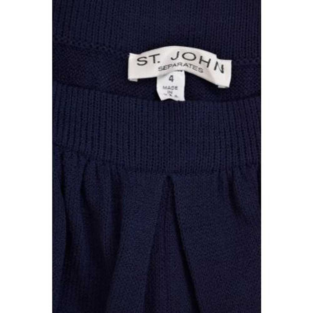 St. John Separates Full Cut Walking Shorts in Navy - image 4