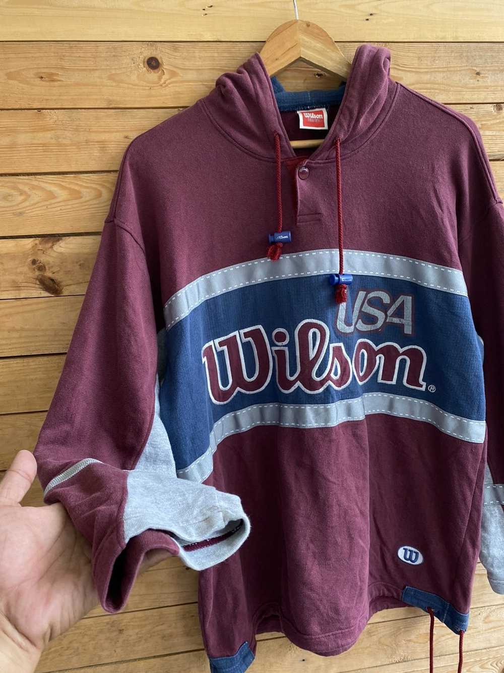 Japanese Brand × Vintage Vtg wilson usa hoodie - image 3