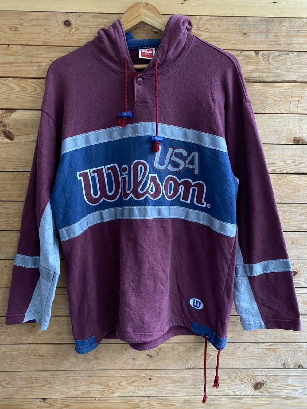 Japanese Brand × Vintage Vtg wilson usa hoodie - image 4