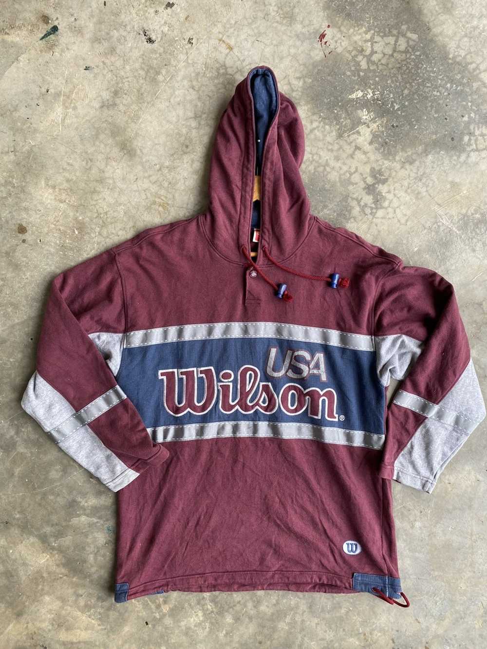 Japanese Brand × Vintage Vtg wilson usa hoodie - image 7