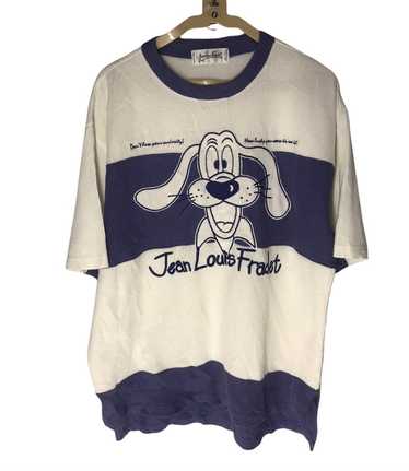 Vintage 90s JEAN LOUIS FRADET Embroidered store Bunny Sweatshirt Color Block