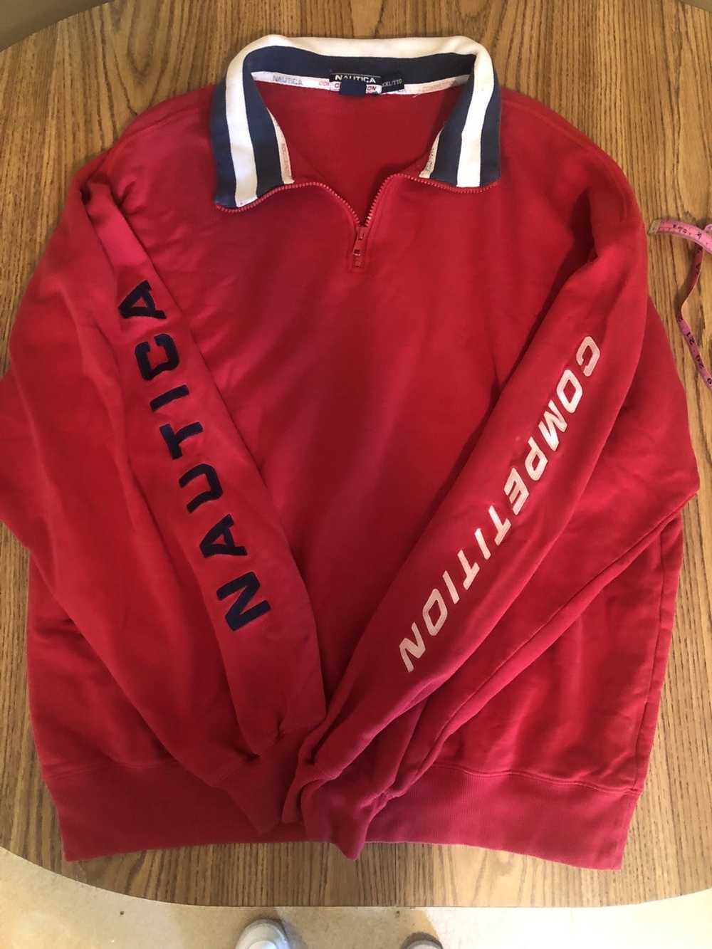 Nautica Vintage 90s Nautica Competition 1/4 Zip Y… - image 1