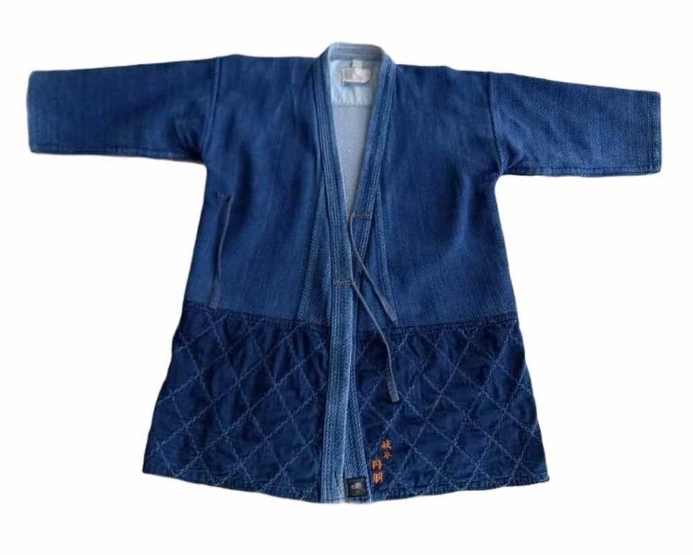 Indigo × Kimono Japan Dragon Kendo Kimono Indigo … - image 1