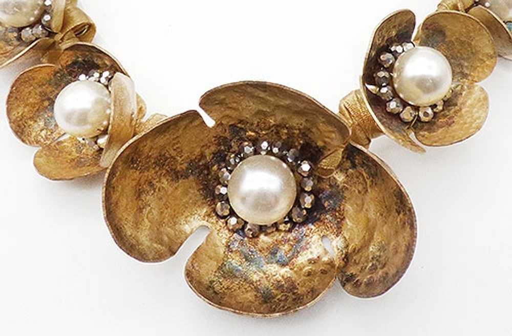 Vilaiwan Golden Flowers Pearl Necklace - image 3