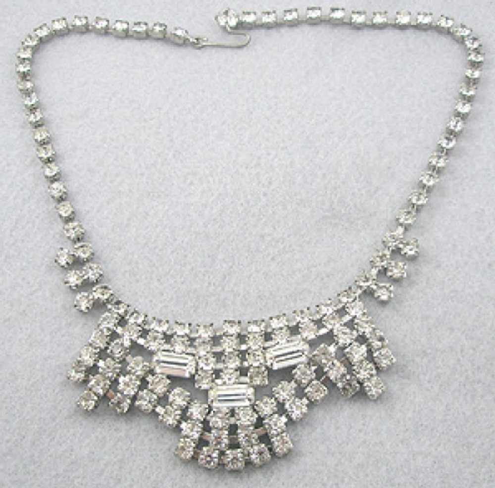 Crystal Rhinestone Necklace - image 1