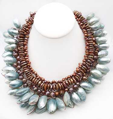 Joe Vilaiwan Pearl and Nuts Necklace