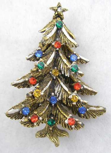 Art Christmas Tree Brooch