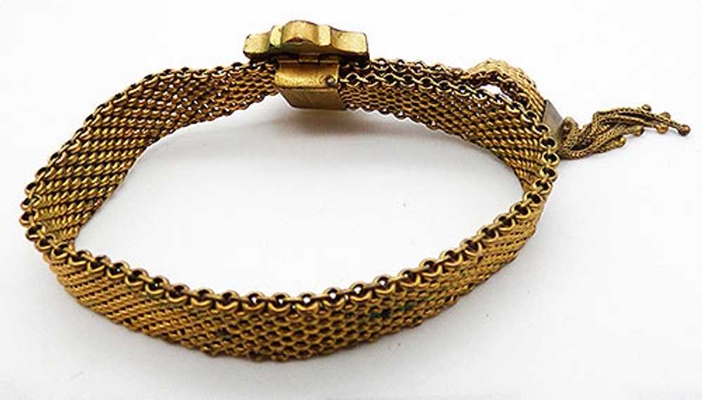 Victorian Gold Filled Mesh Slide Bracelet - image 2