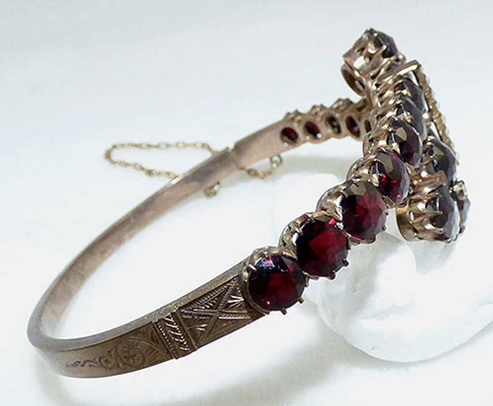 Victorian Garnet and Pearl Bypass Bracelet - image 2