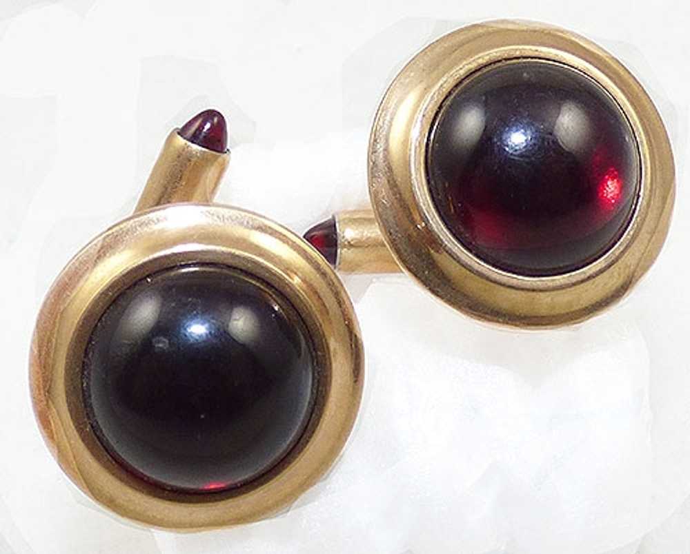 Kementz Ruby Glass Cufflinks - image 1