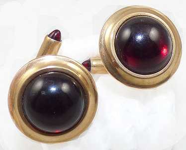 Kementz Ruby Glass Cufflinks - image 1