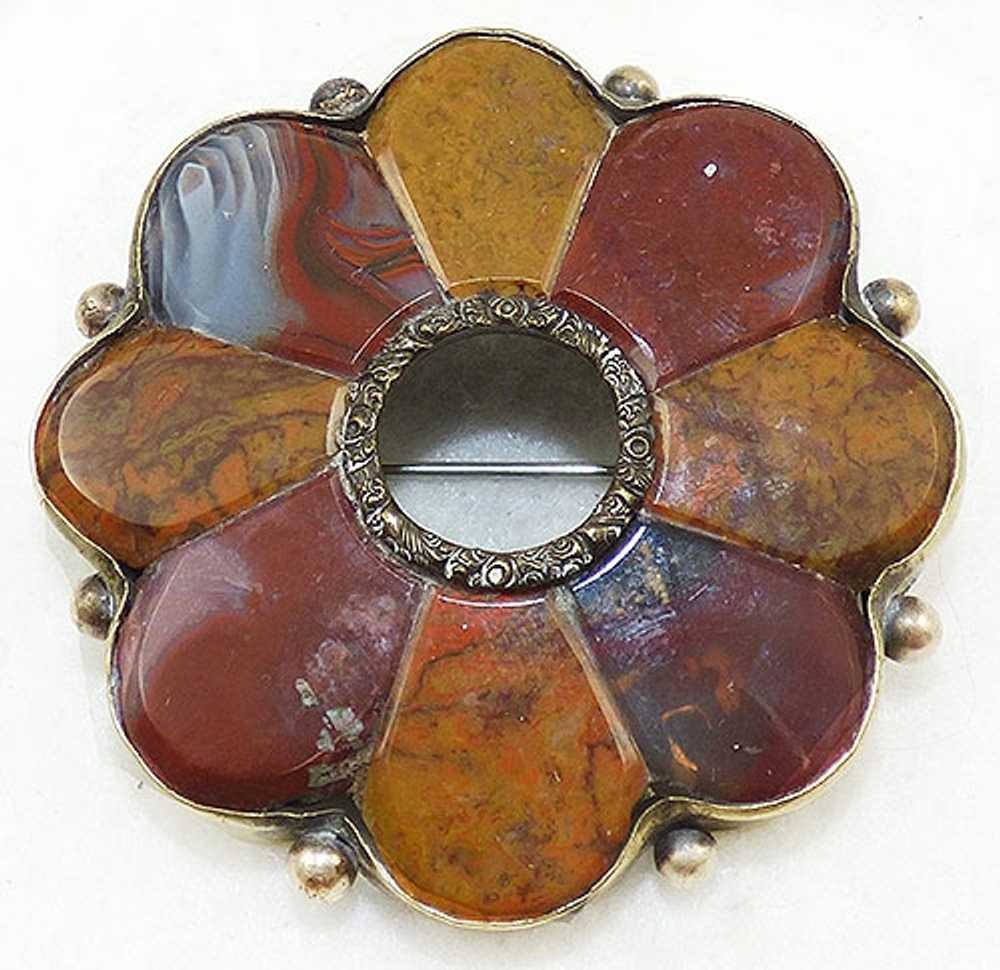 Victorian Scottish Agate Brooch - image 1