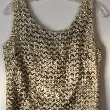 Vintage Zig Zag Sequin Blouse