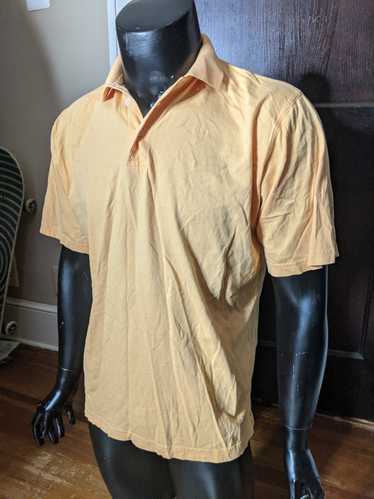 J. Mclaughlin Orange pima cotton polo shirt