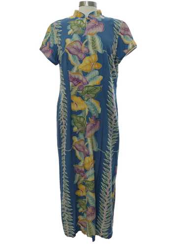 1980's Hawaiian Reserve Rayon Hawaiian Maxi Dress - image 1