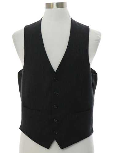1990's Mens Charcoal Grey Pinstriped Suit Vest - image 1