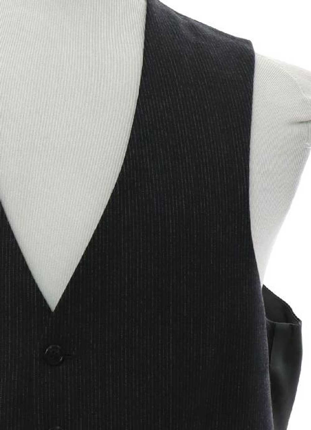 1990's Mens Charcoal Grey Pinstriped Suit Vest - image 2
