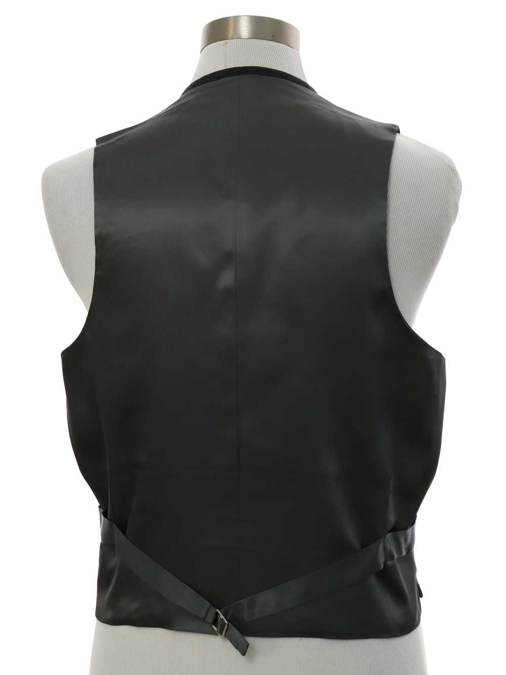 1990's Mens Charcoal Grey Pinstriped Suit Vest - image 3