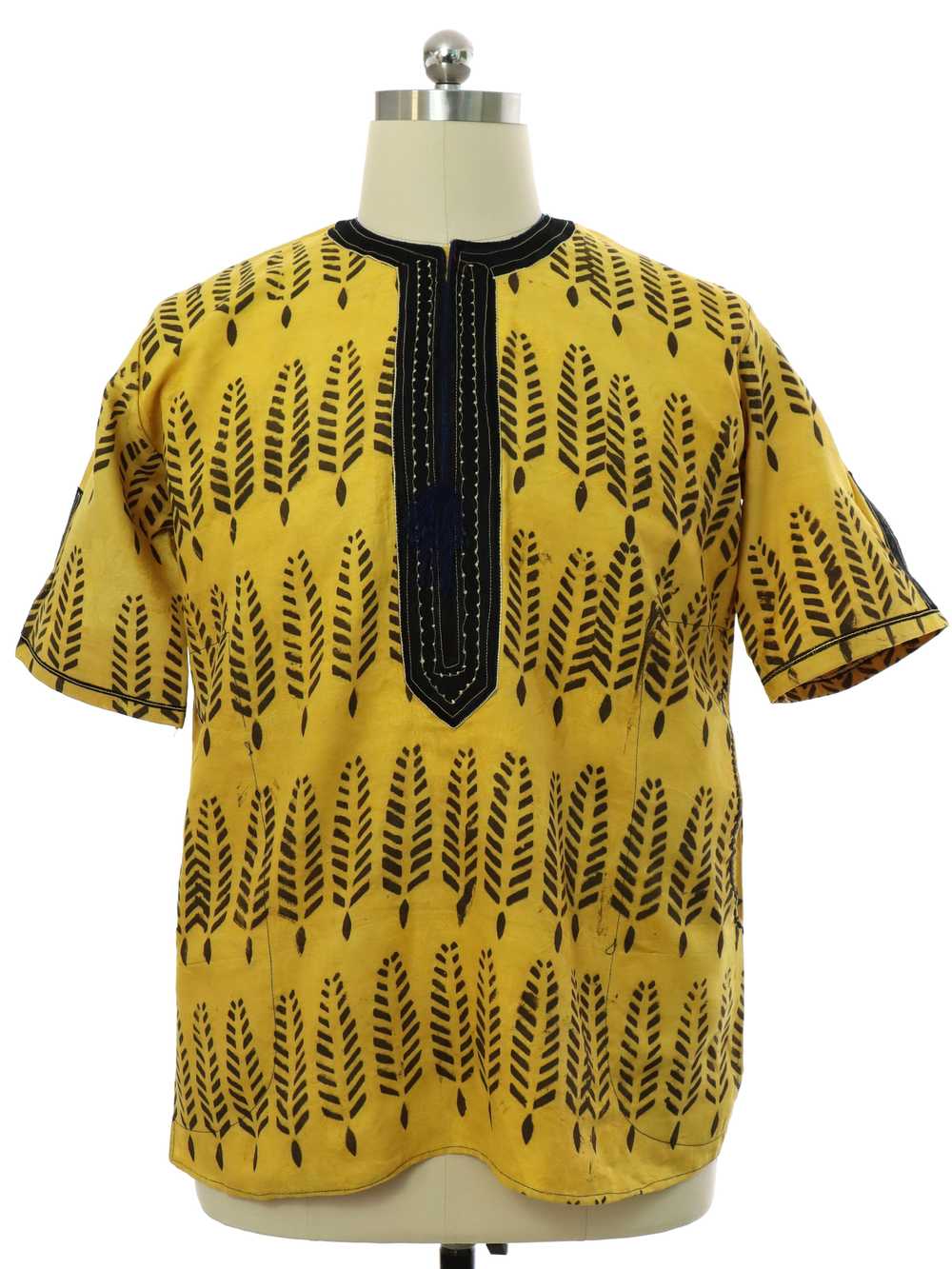 1990's Mens African Style Tunic Shirt - image 1