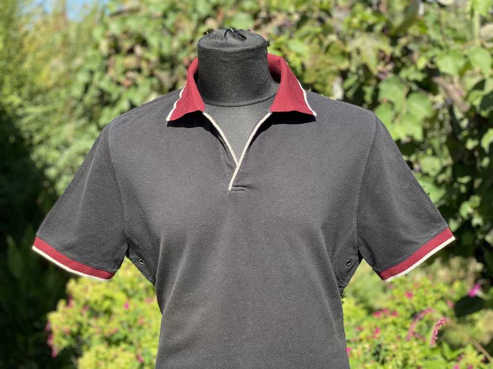 Prada Prada Milano Polo Casual Solid T-Shirt Blou… - image 3