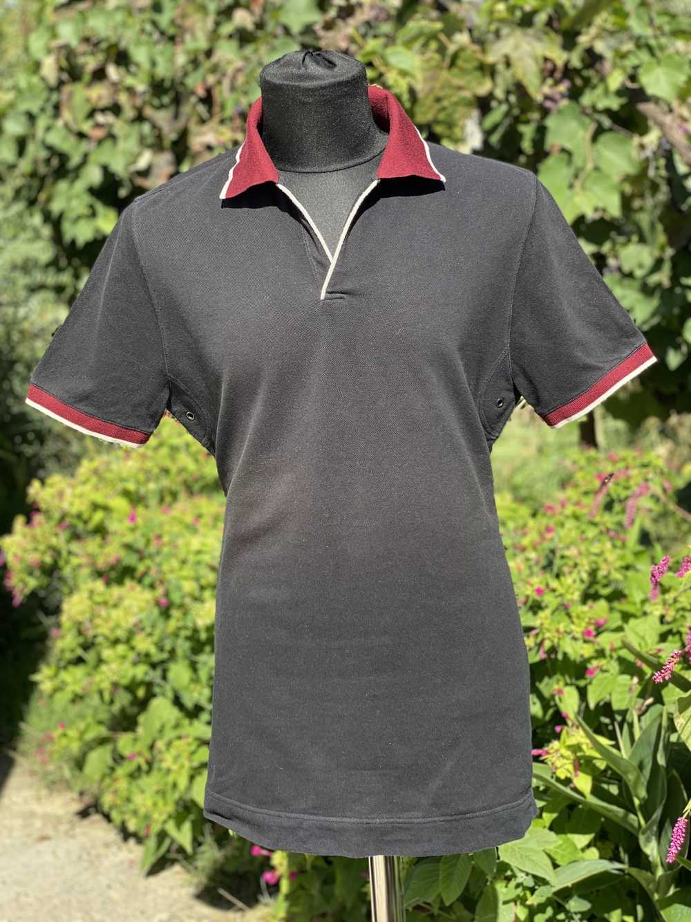 Prada Prada Milano Polo Casual Solid T-Shirt Blou… - image 4