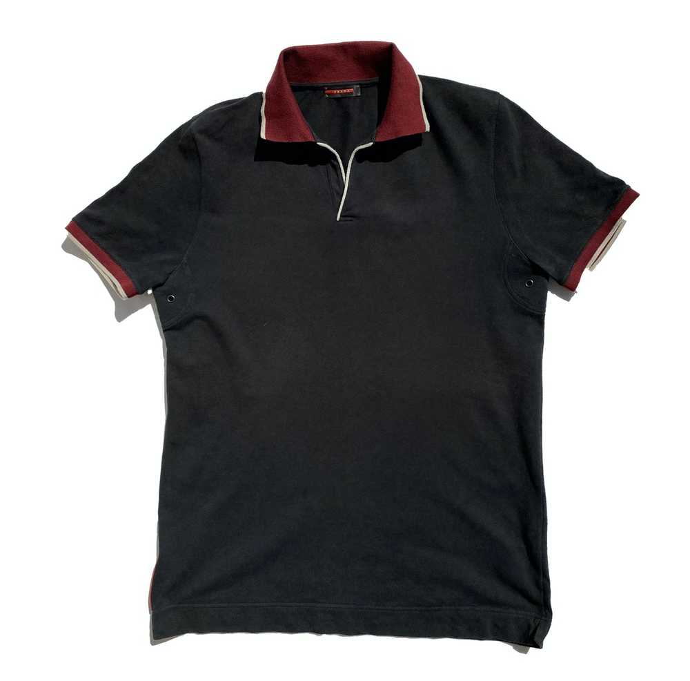 Prada Prada Milano Polo Casual Solid T-Shirt Blou… - image 5