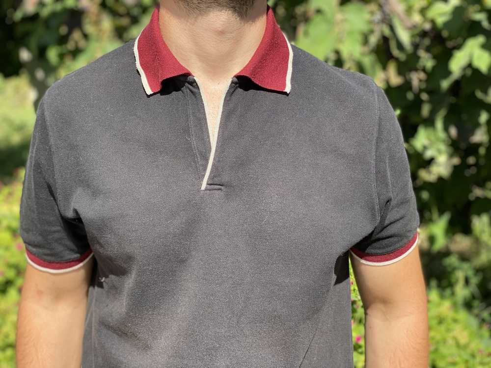 Prada Prada Milano Polo Casual Solid T-Shirt Blou… - image 9