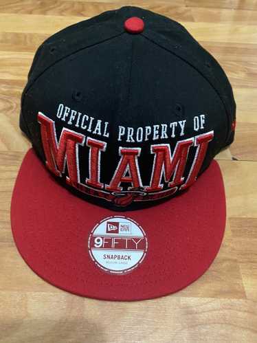 Unk Miami Heat Black/Yellow/Red NBA Basketball Team Cap Hat Size 7 1/2  [RARE]