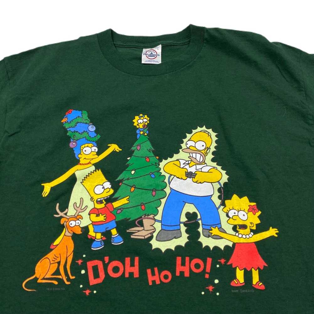 Vintage 2004 Simpsons Christmas Doh Ho Ho Tee L - image 3