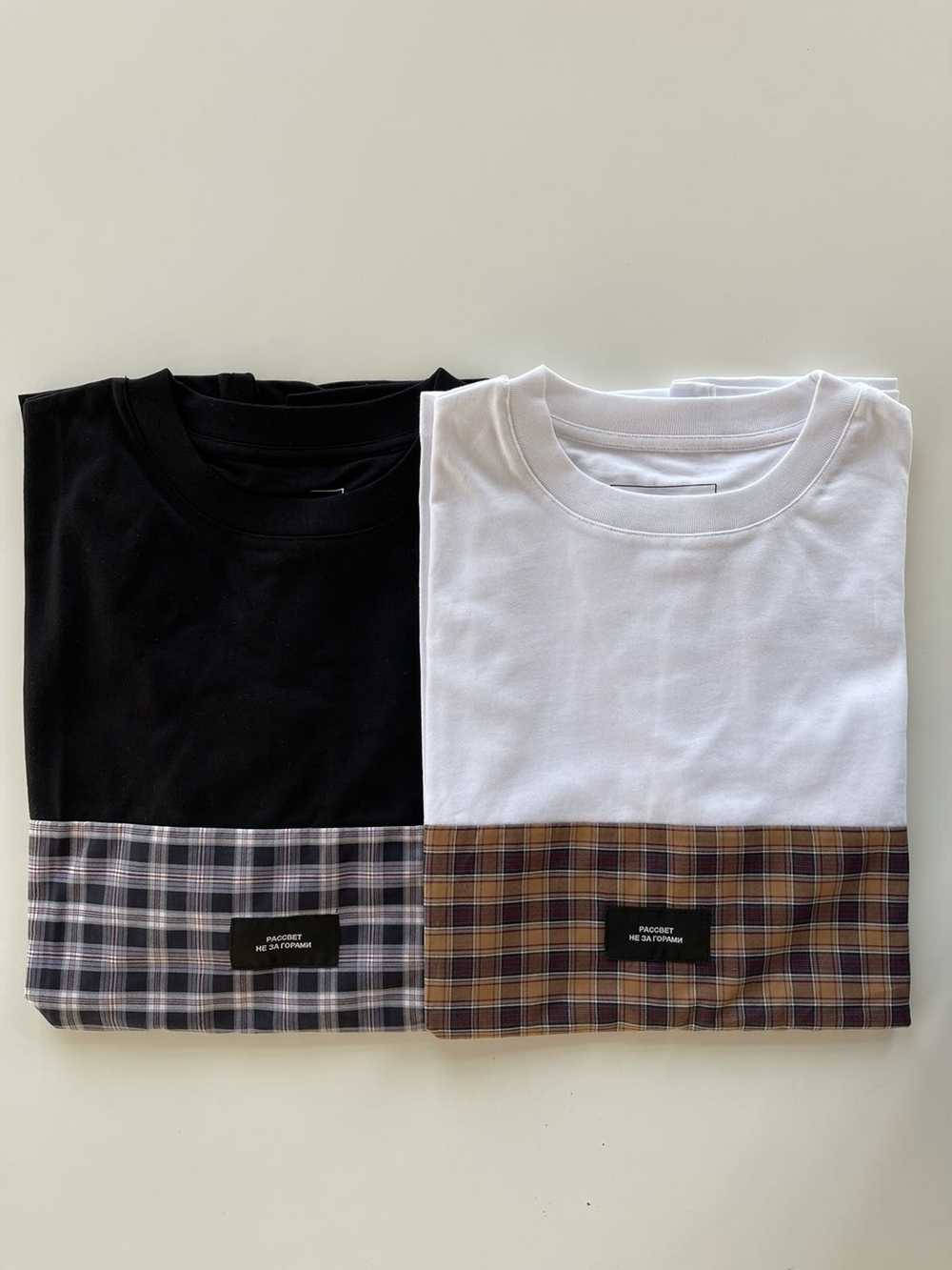 PACCBET Rassvet Set Of Two Check Panel T-shirts B… - image 3