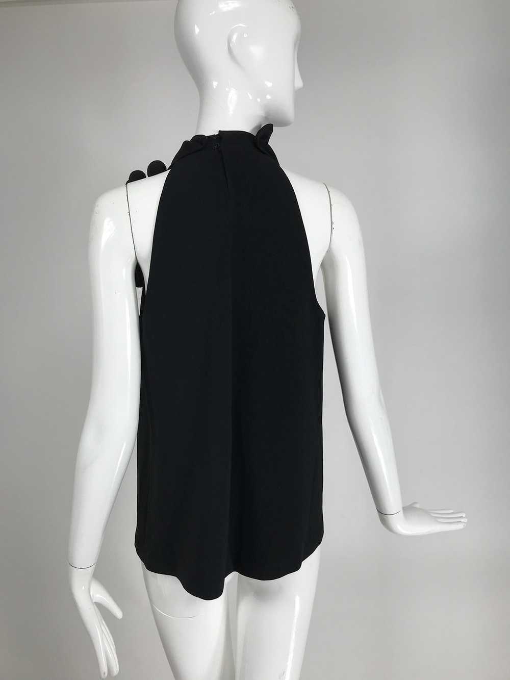 Martin Grant Black Sleeveless Gathered Tunic Top … - image 6