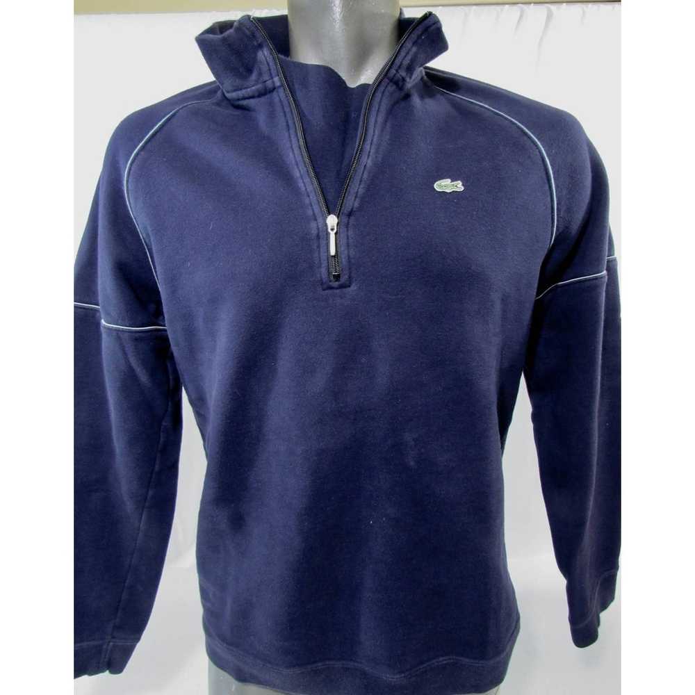 Lacoste Lacoste Size 4 Med Blue 1/4 Zip sweater - image 1
