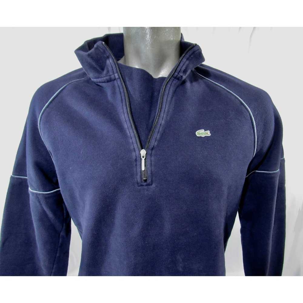 Lacoste Lacoste Size 4 Med Blue 1/4 Zip sweater - image 2