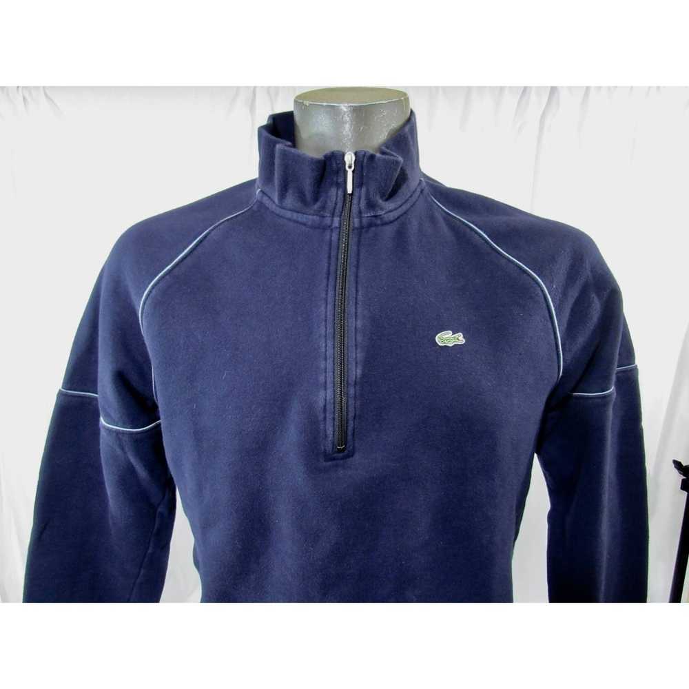 Lacoste Lacoste Size 4 Med Blue 1/4 Zip sweater - image 3
