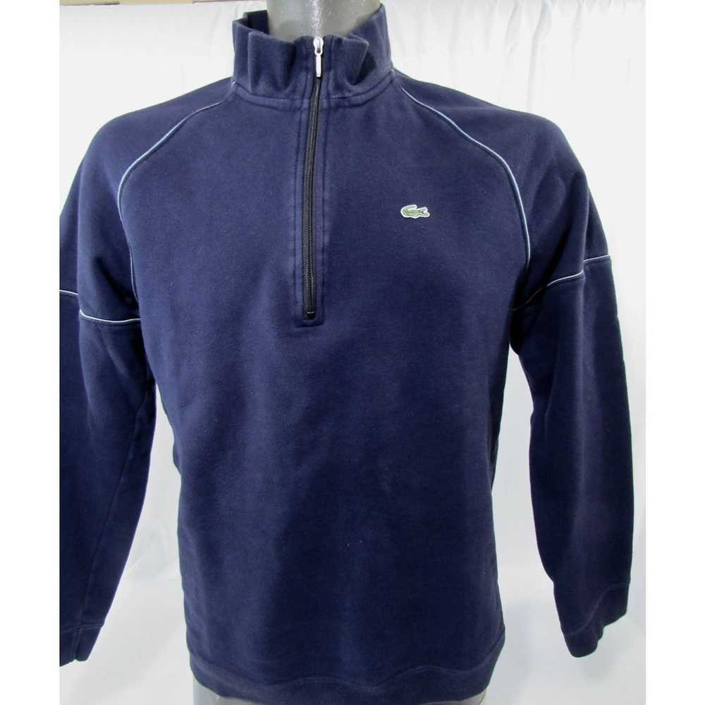 Lacoste Lacoste Size 4 Med Blue 1/4 Zip sweater - image 6
